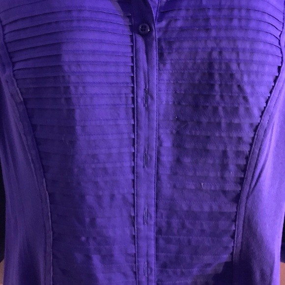 Blue button down top. - Picture 2 of 5